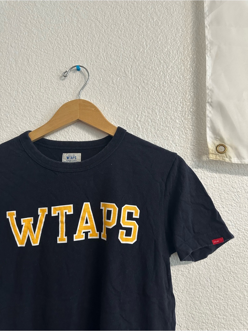 2013 WTAPS Lifist College Logo T Shirt Black Small